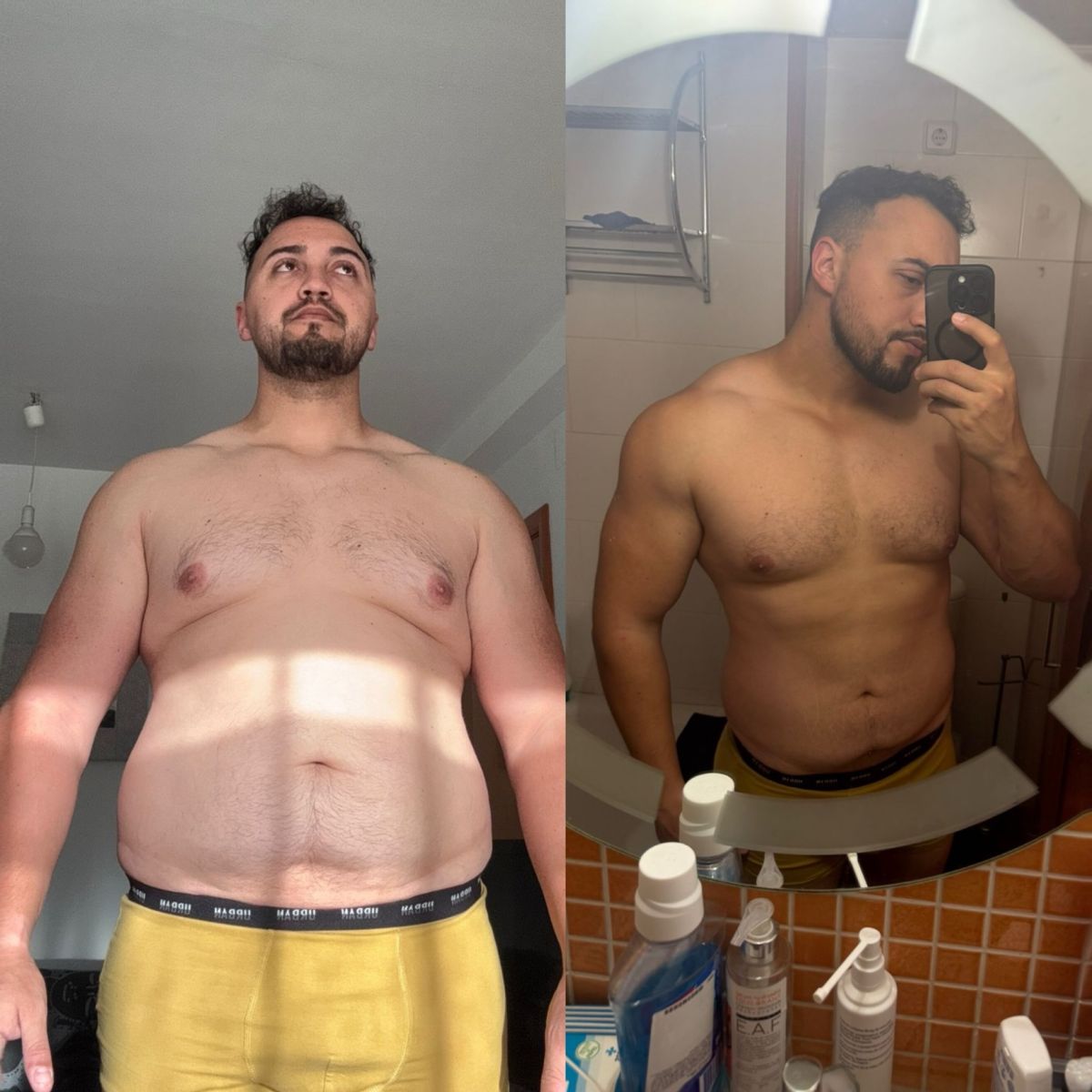 Transformación de Adam — antes y después
