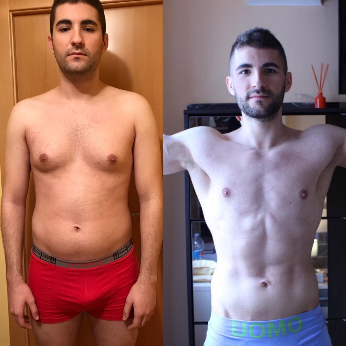 Transformación de Alejandro — antes y después